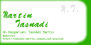 martin tasnadi business card