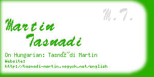 martin tasnadi business card